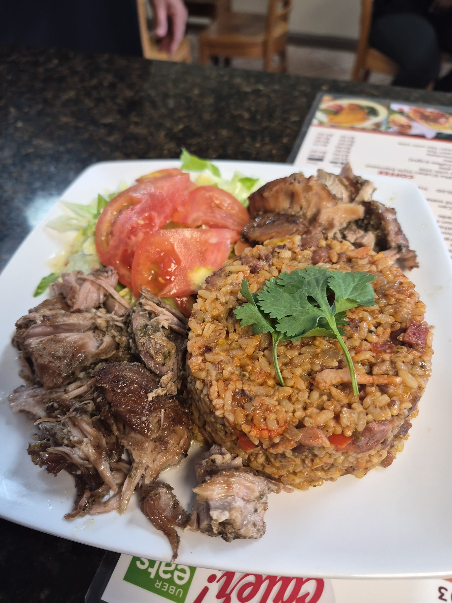 Arroz con gandules y pernil