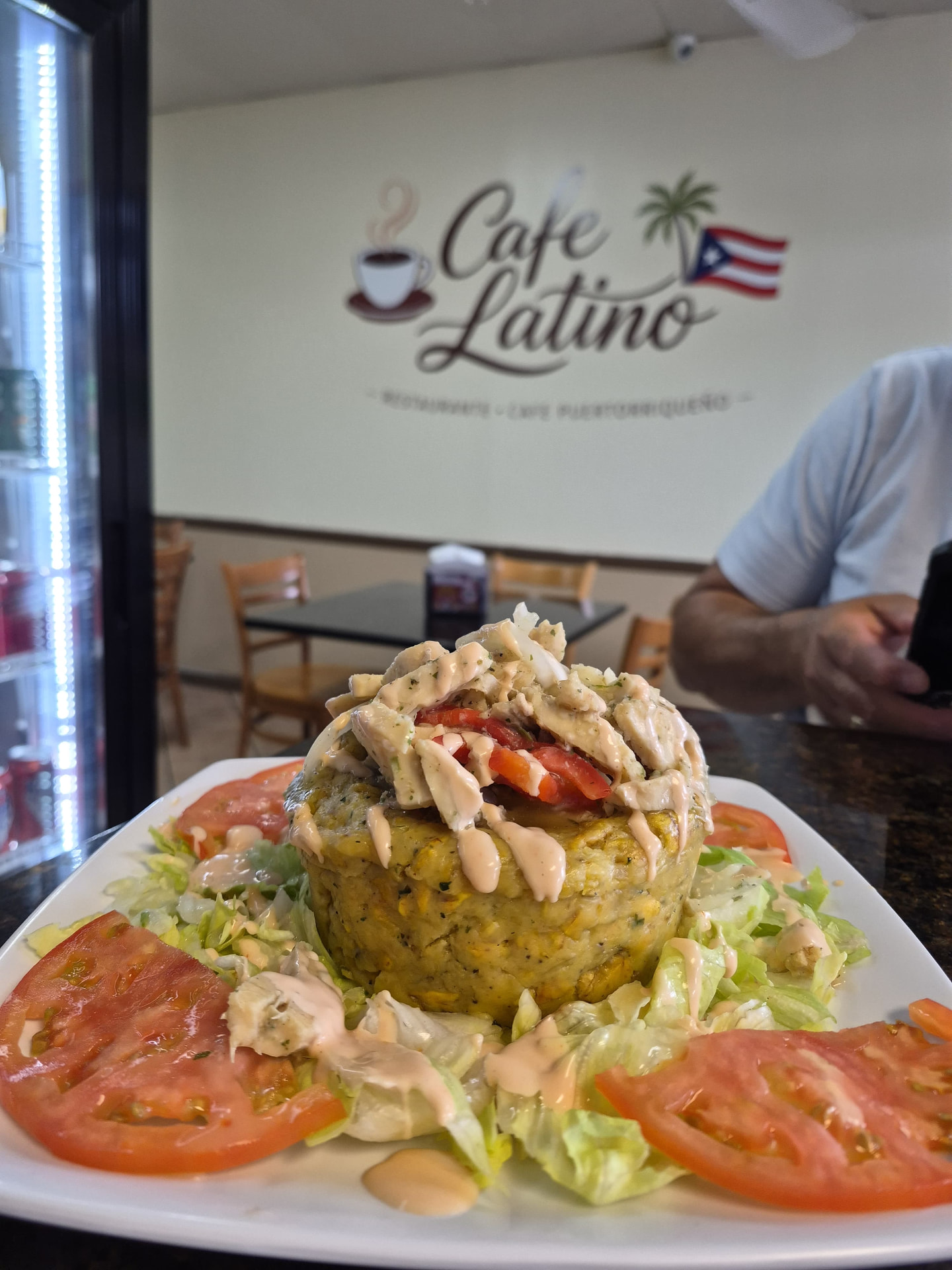 Mofongo relleno de pollo